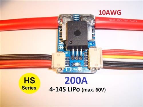 Mauch 076: HS-200-HV 200A Current Sensor Board 4-14S LiPo